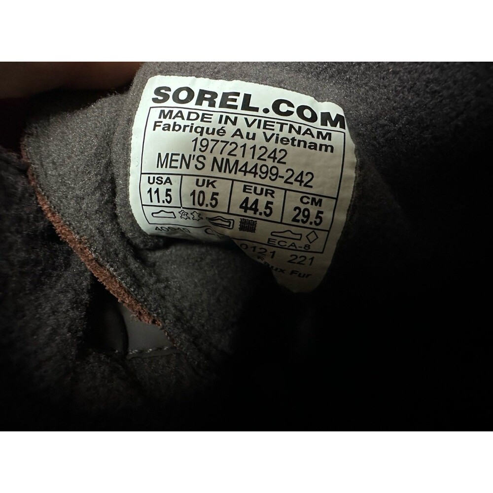 NEW Sorel Mens Size 11.5 Explorer Waterproof Suede Rain Winter Boot Dark Amber - Picture 8 of 8